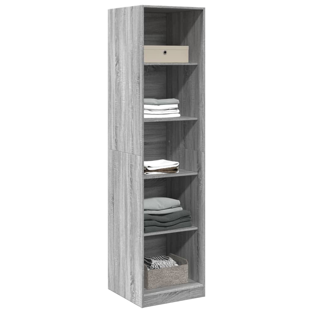 vidaXL Armario de madera de ingeniería gris Sonoma 50x50x200 cm