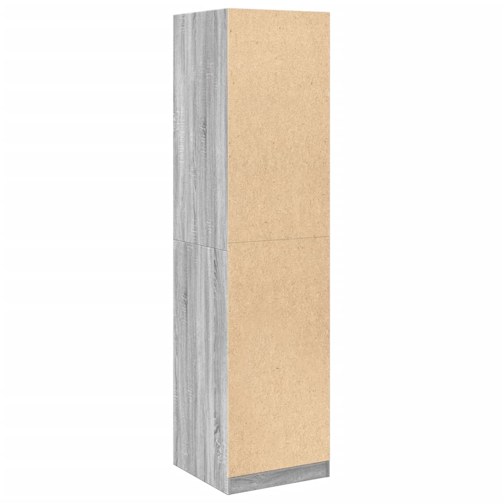 vidaXL Armario de madera de ingeniería gris Sonoma 50x50x200 cm