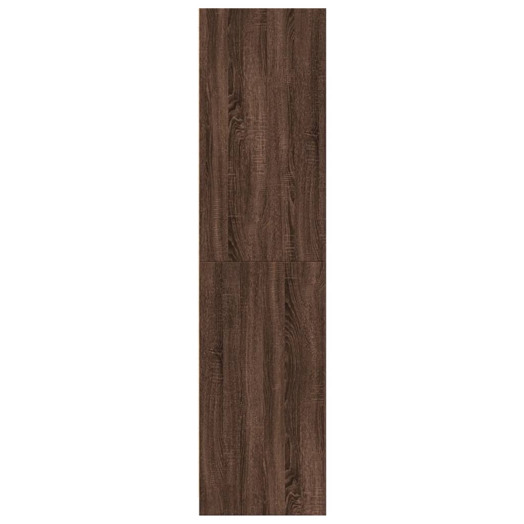 vidaXL Armario de madera de ingeniería marrón roble 50x50x200 cm