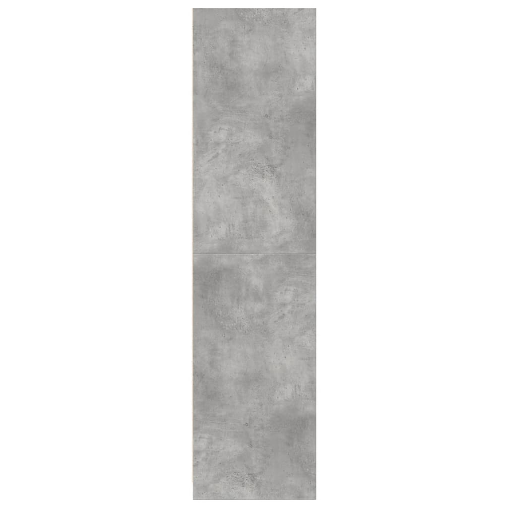 vidaXL Armario de madera contrachapada gris hormigón 100x50x200 cm