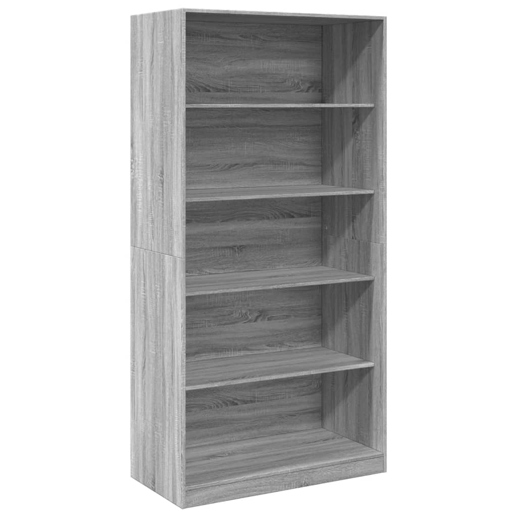 vidaXL Armario de madera contrachapada gris Sonoma 100x50x200 cm