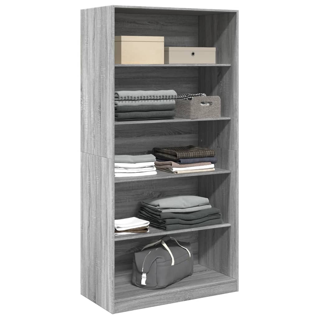 vidaXL Armario de madera contrachapada gris Sonoma 100x50x200 cm