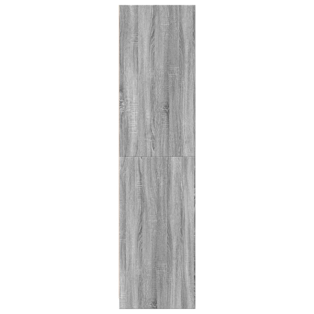 vidaXL Armario de madera contrachapada gris Sonoma 100x50x200 cm