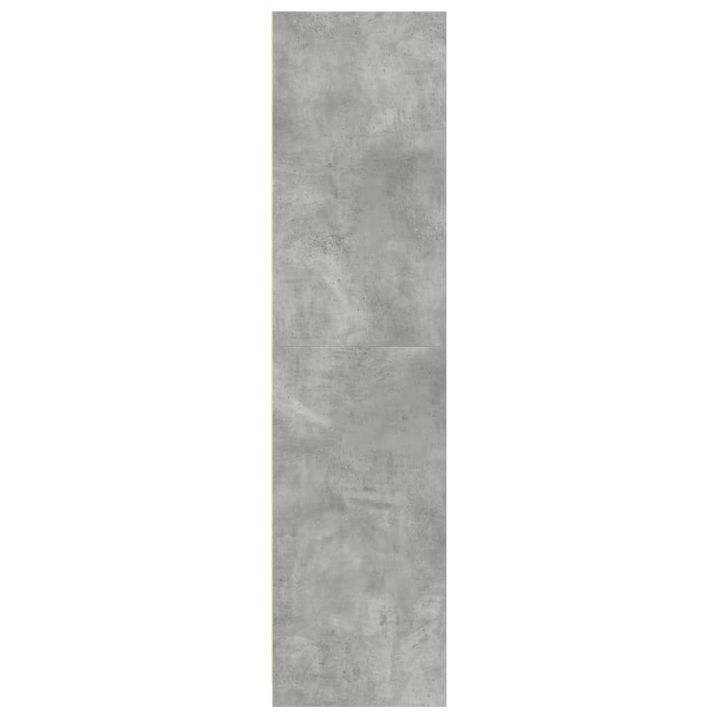 vidaXL Armario de madera de ingeniería gris hormigón 80x50x200 cm