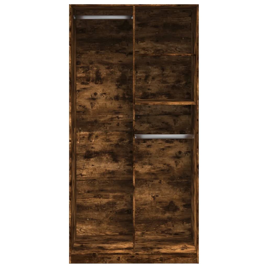 vidaXL Armario madera contrachapada color roble ahumado 100x50x200 cm