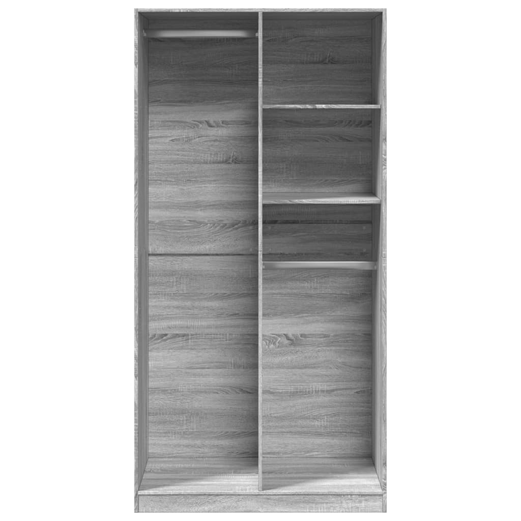 vidaXL Armario de madera contrachapada gris Sonoma 100x50x200 cm