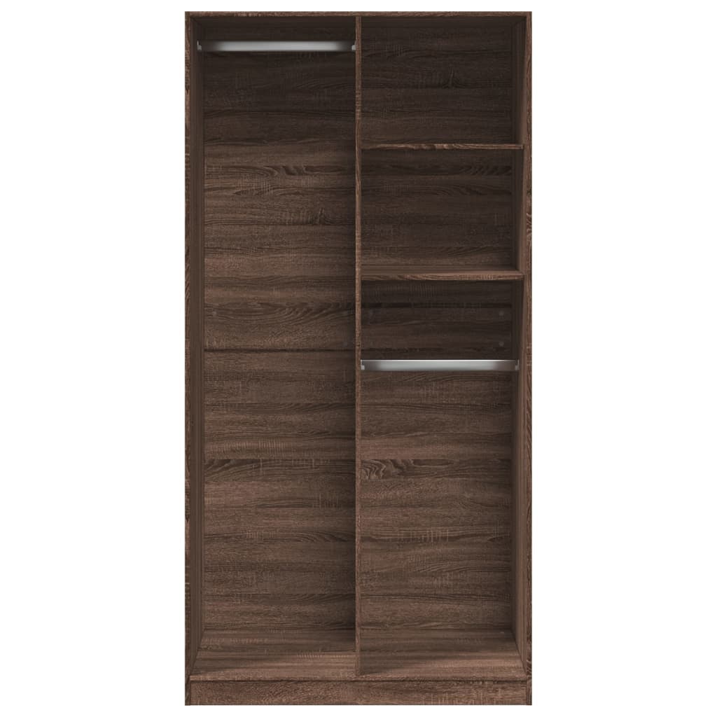 vidaXL Armario madera contrachapada color roble marrón 100x50x200 cm