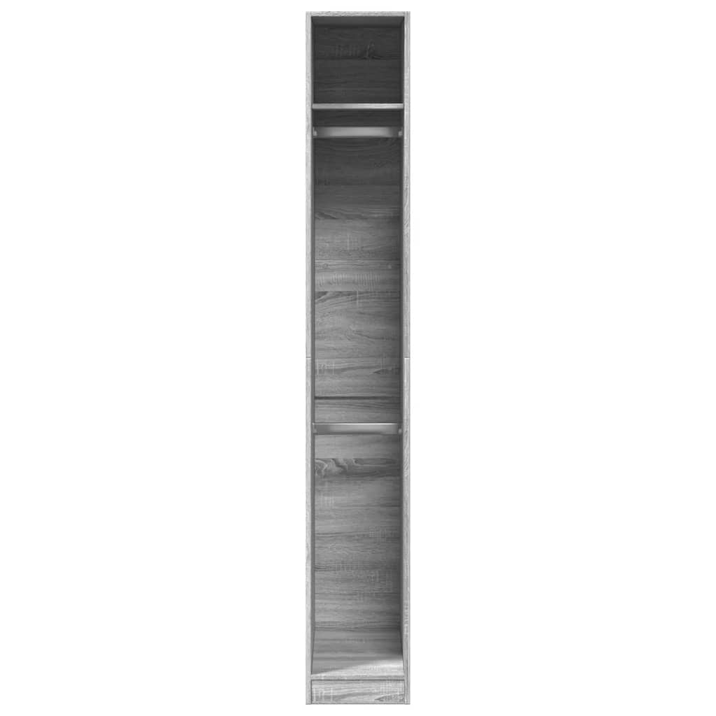 vidaXL Armario de madera de ingeniería gris Sonoma 30x50x200 cm