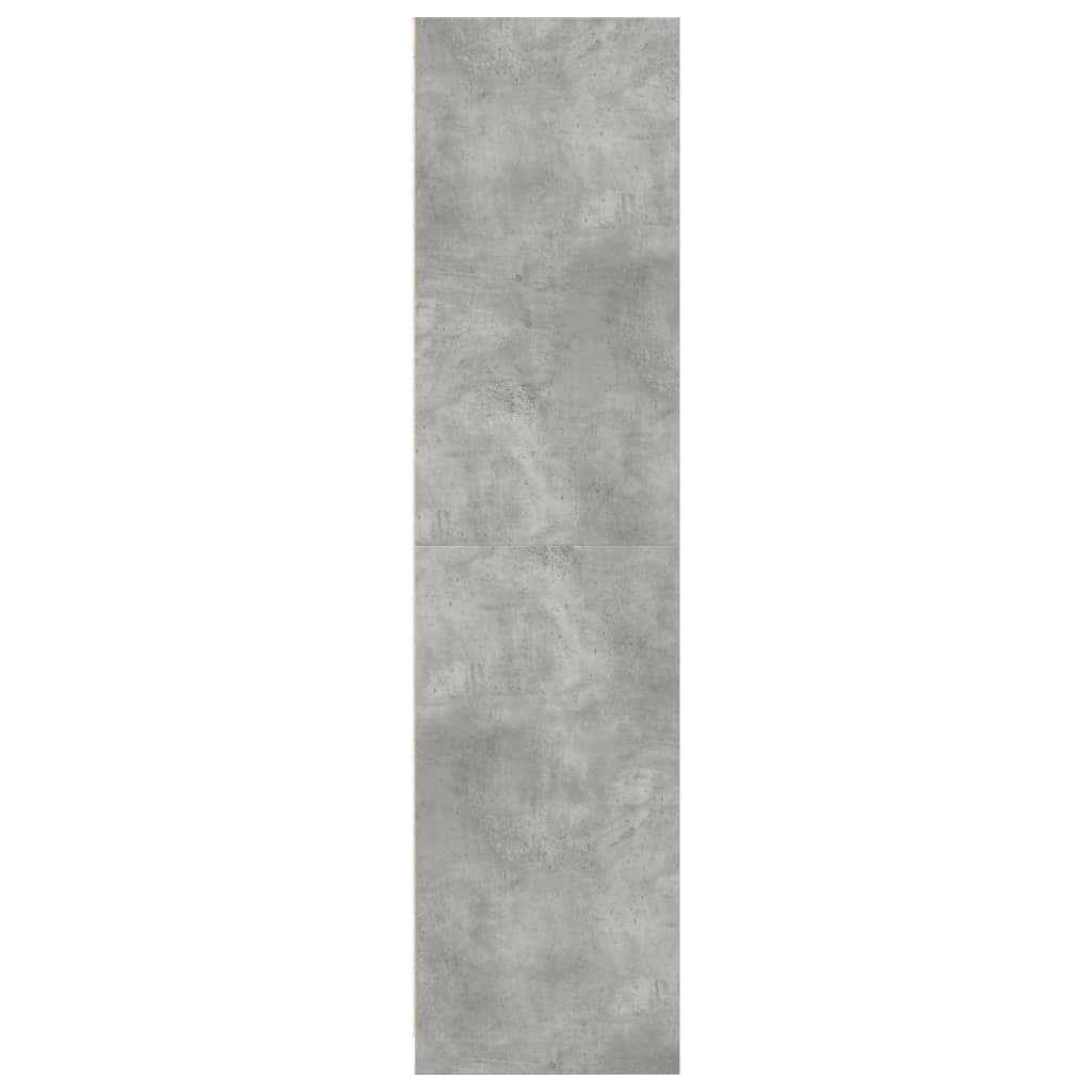 vidaXL Armario de madera contrachapada gris hormigón 50x50x200 cm