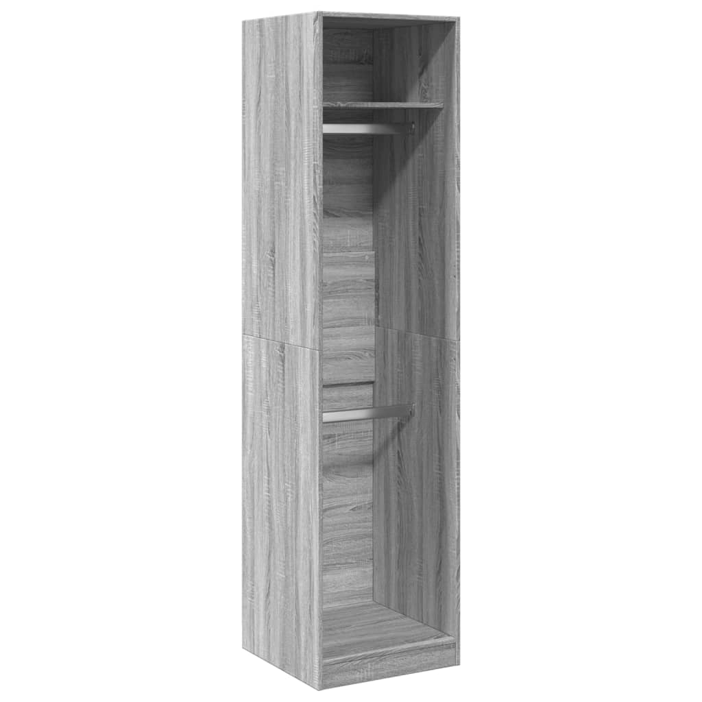 vidaXL Armario de madera de ingeniería gris Sonoma 50x50x200 cm