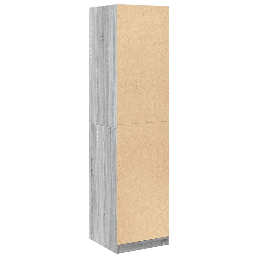 vidaXL Armario de madera de ingeniería gris Sonoma 50x50x200 cm