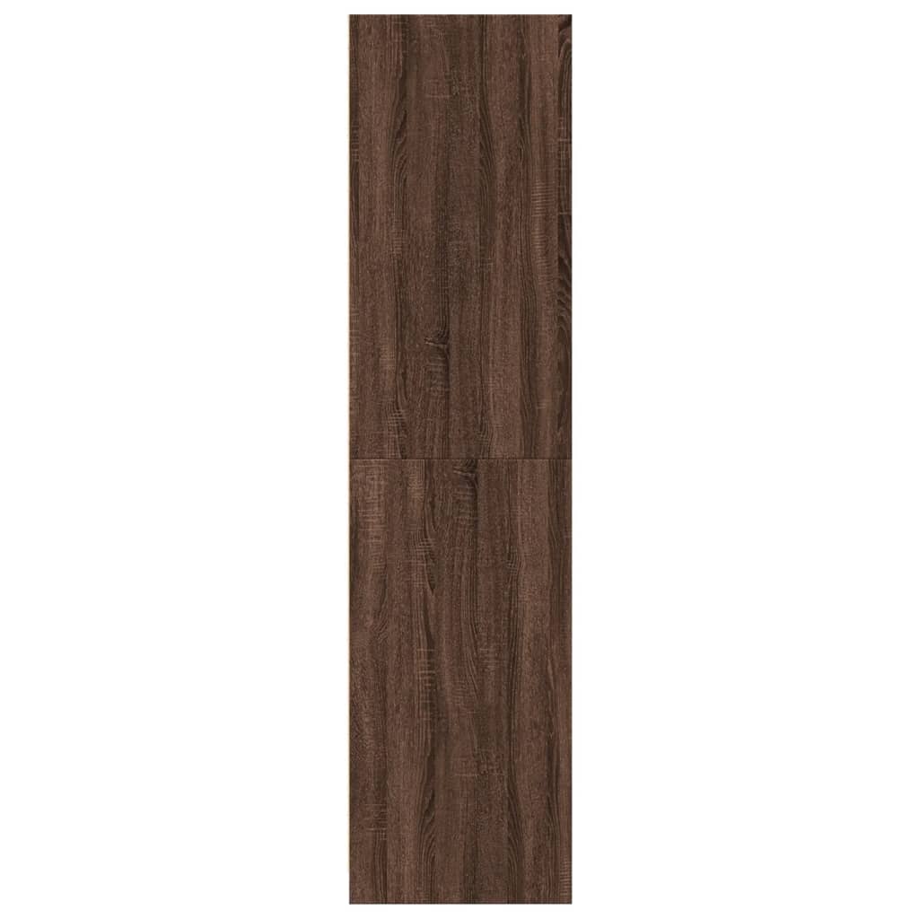 vidaXL Armario de madera de ingeniería marrón roble 50x50x200 cm