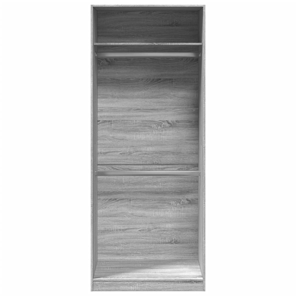 vidaXL Armario de madera de ingeniería gris Sonoma 80x50x200 cm