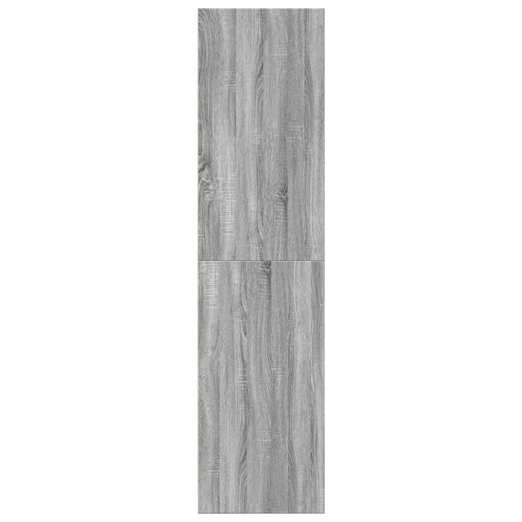 vidaXL Armario de madera de ingeniería gris Sonoma 80x50x200 cm