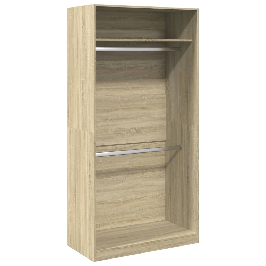 vidaXL Armario madera contrachapada color roble Sonoma 100x50x200 cm