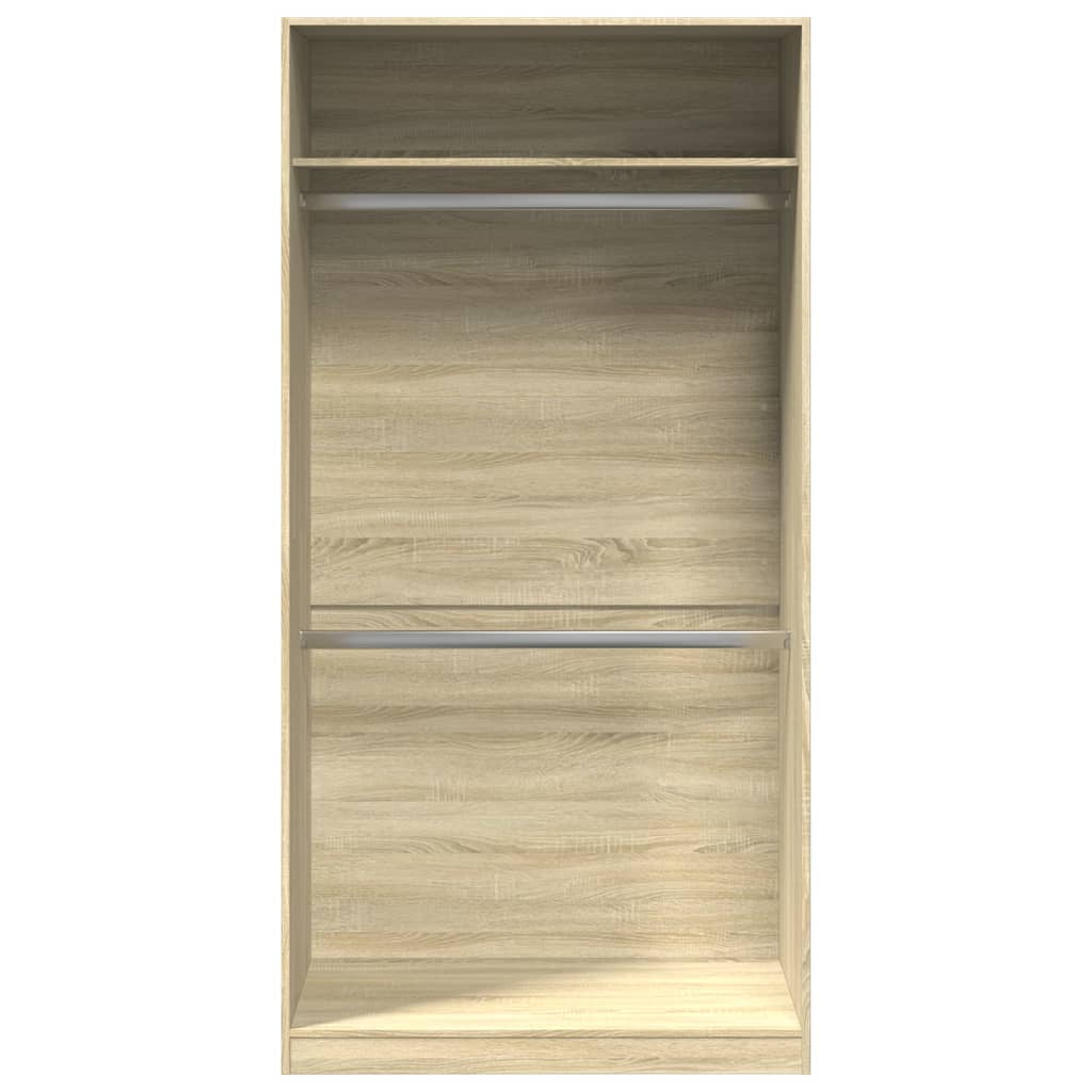 vidaXL Armario madera contrachapada color roble Sonoma 100x50x200 cm