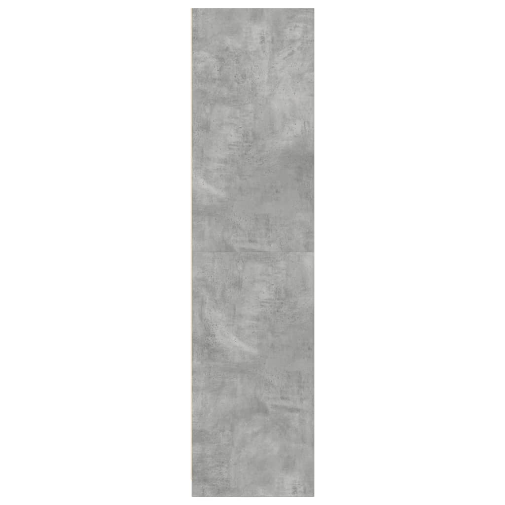 vidaXL Armario de madera contrachapada gris hormigón 100x50x200 cm