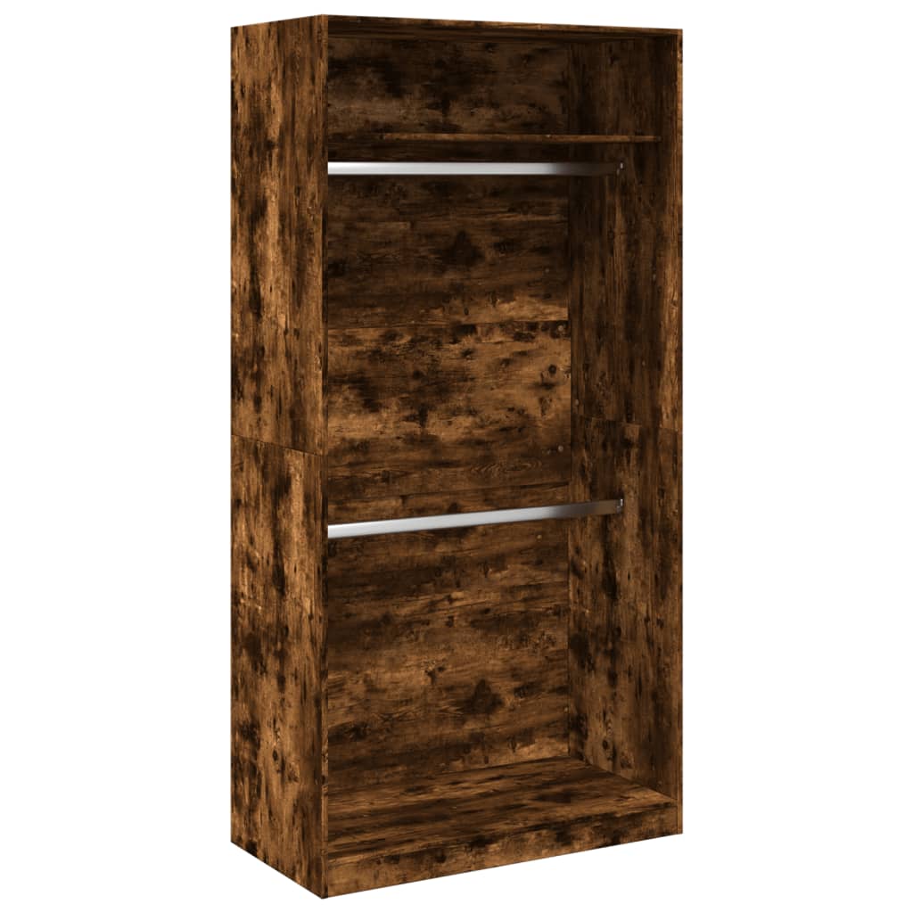 vidaXL Armario madera contrachapada color roble ahumado 100x50x200 cm