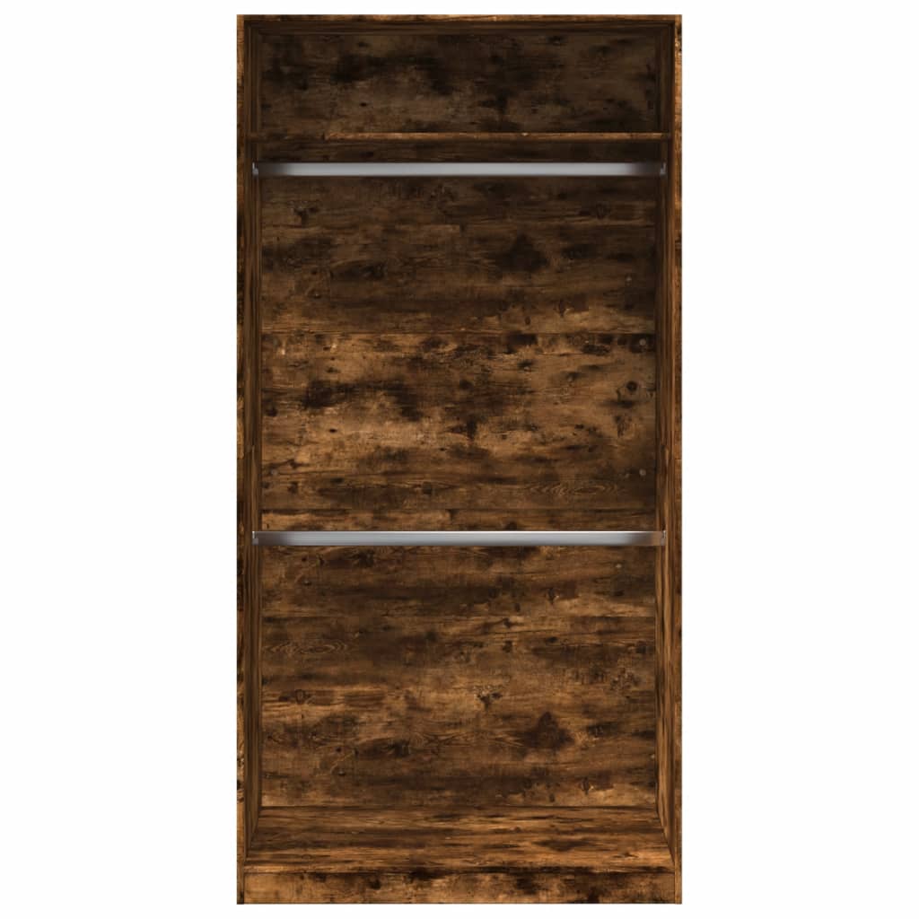 vidaXL Armario madera contrachapada color roble ahumado 100x50x200 cm