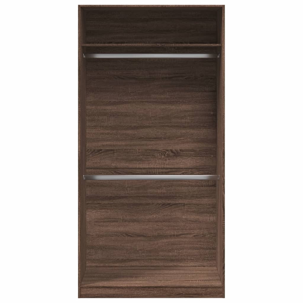 vidaXL Armario madera contrachapada color roble marrón 100x50x200 cm