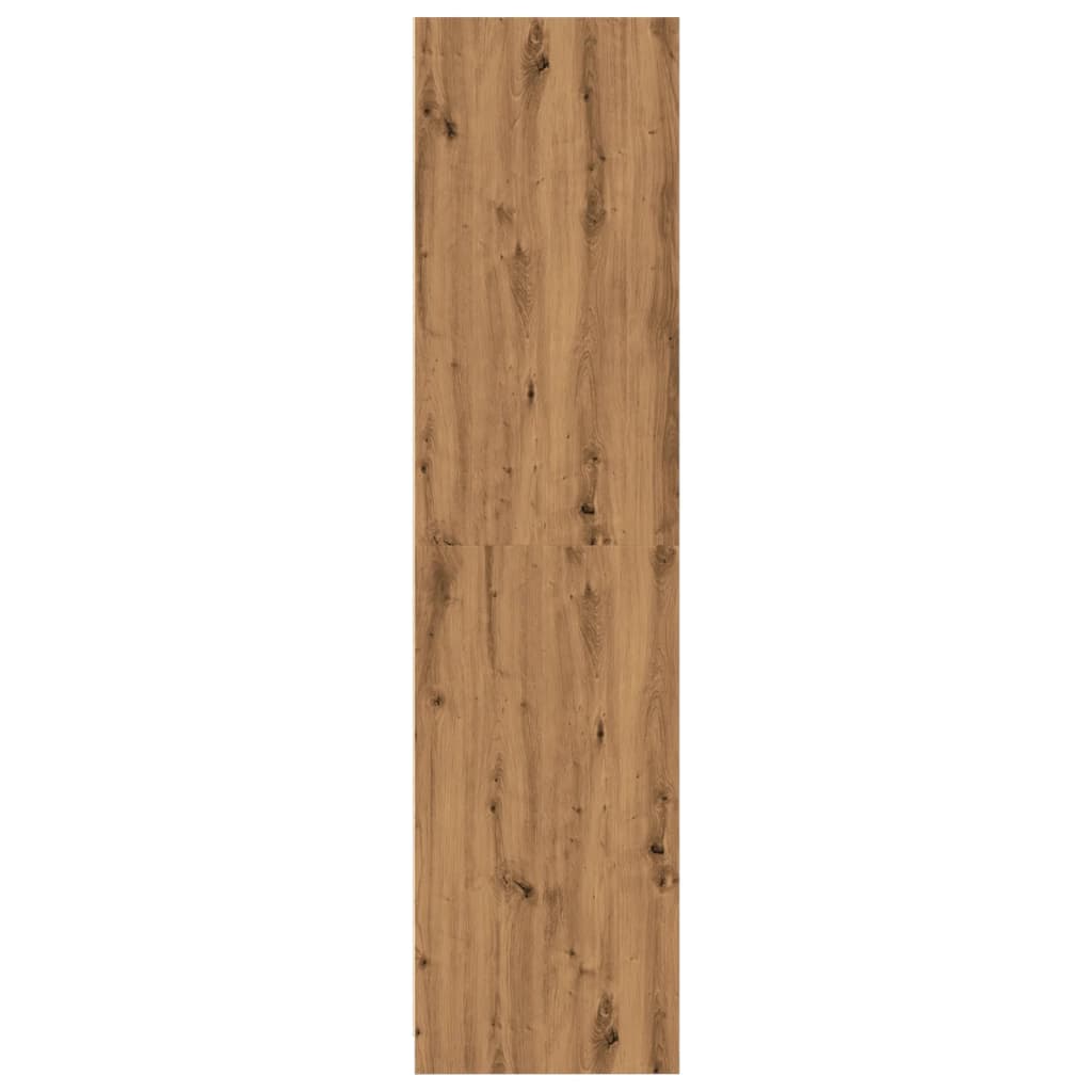 vidaXL Armario de madera de ingeniería roble artesanal 100x50x200 cm