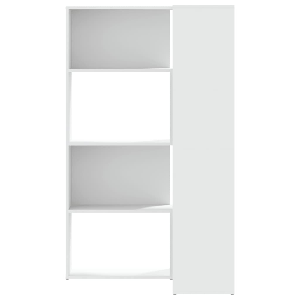 vidaXL Estantería de esquina 4 niveles madera blanco 85x85x140 cm