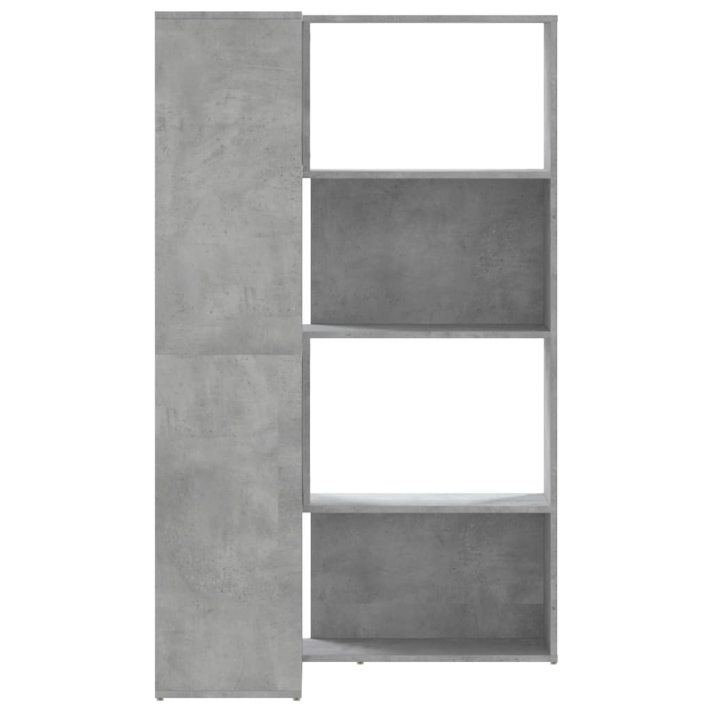 vidaXL Estantería esquina 4 niveles madera gris hormigón 85x85x140 cm