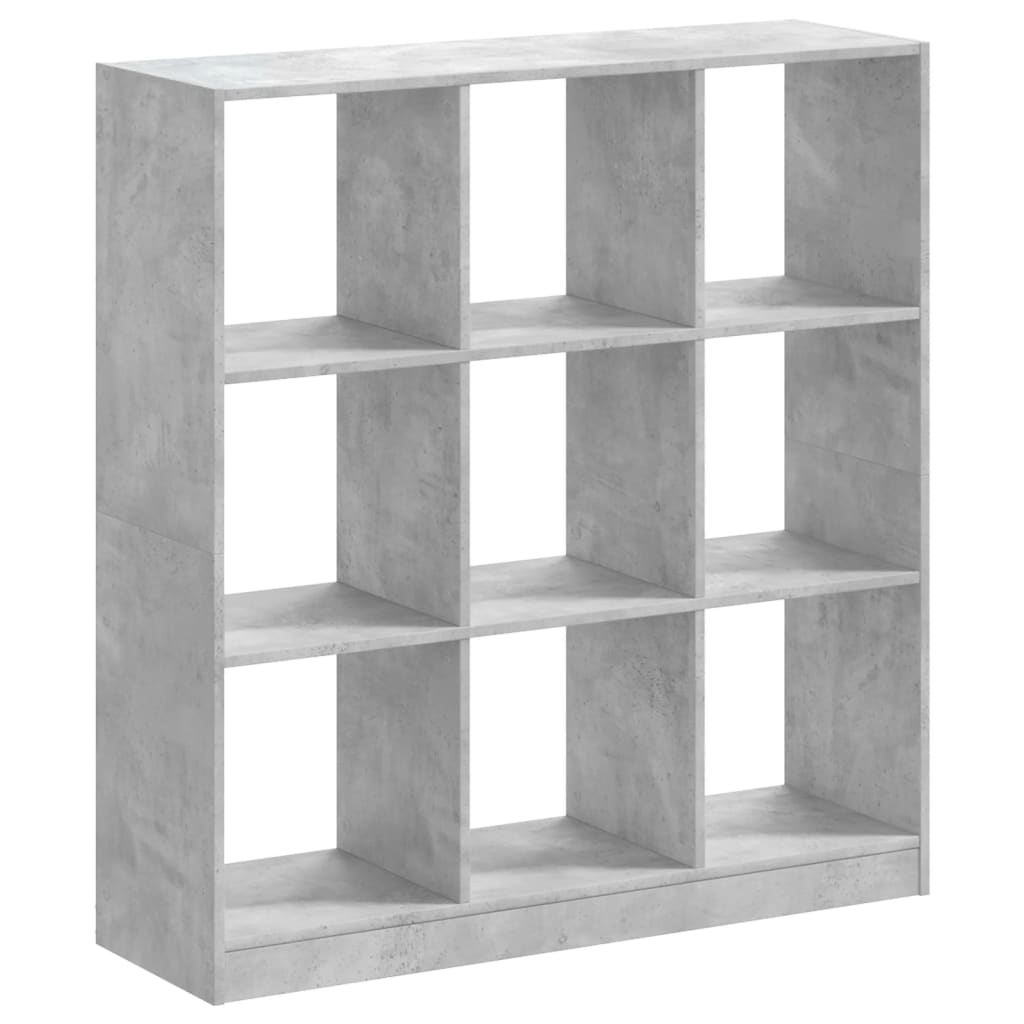 vidaXL Estantería de madera de ingeniería gris hormigón 102x32x108 cm