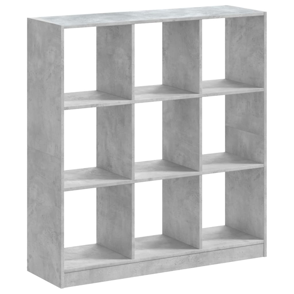 vidaXL Estantería de madera de ingeniería gris hormigón 102x32x108 cm