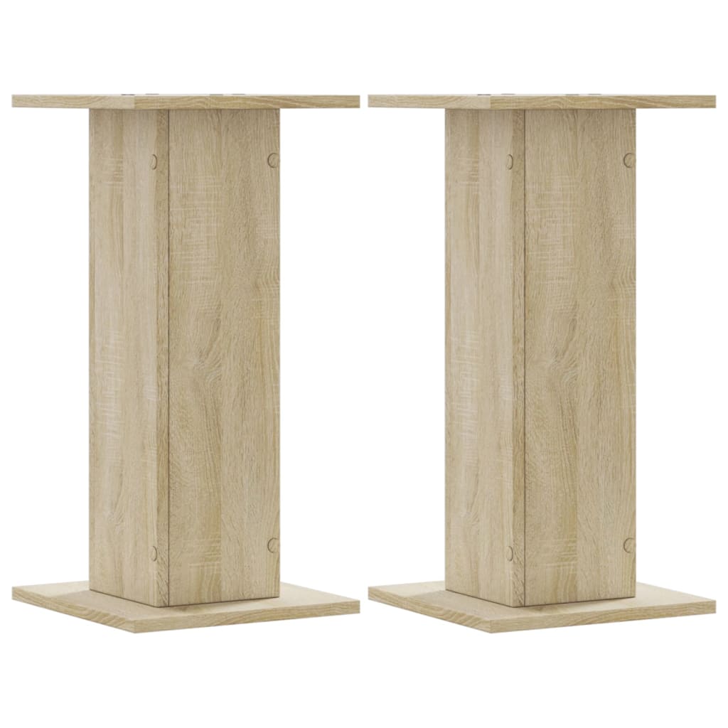 vidaXL Soportes de plantas 2 uds madera roble Sonoma 30x30x60 cm