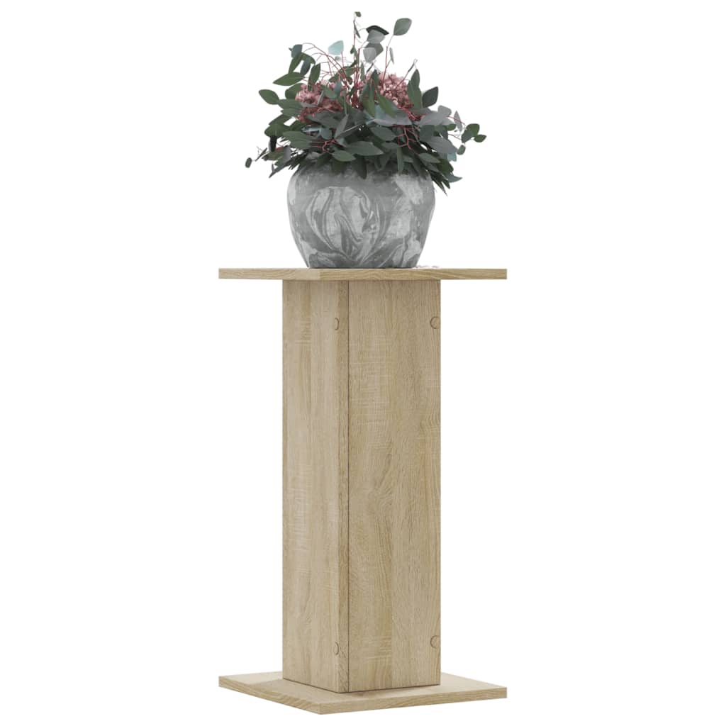 vidaXL Soportes de plantas 2 uds madera roble Sonoma 30x30x60 cm