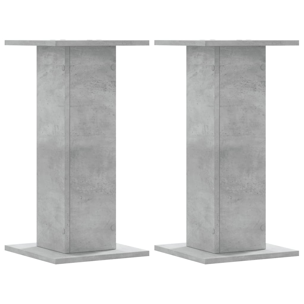 vidaXL Soportes de plantas 2 uds madera gris hormigón 30x30x60 cm