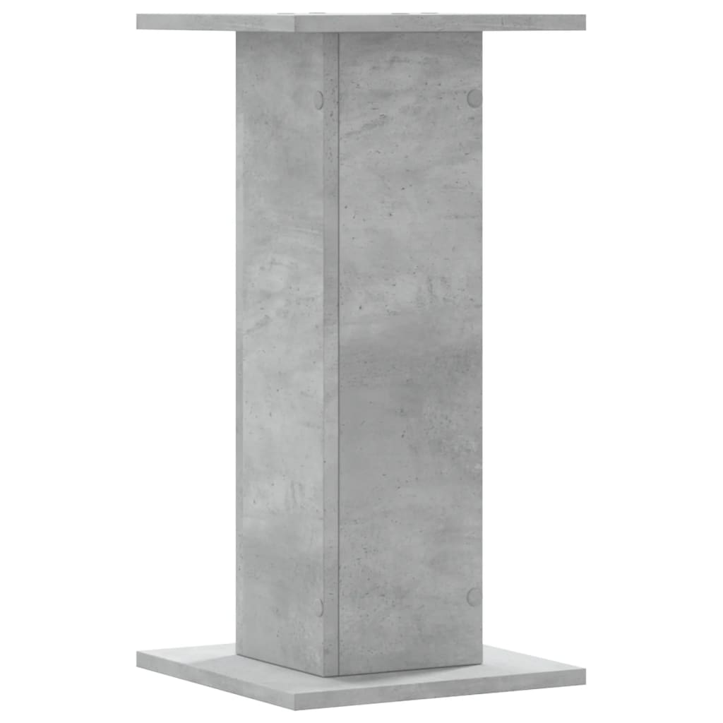 vidaXL Soportes de plantas 2 uds madera gris hormigón 30x30x60 cm