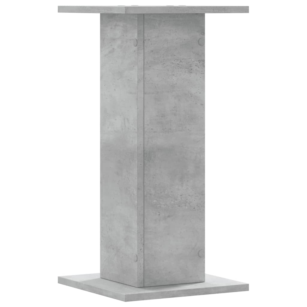 vidaXL Soportes de plantas 2 uds madera gris hormigón 30x30x60 cm