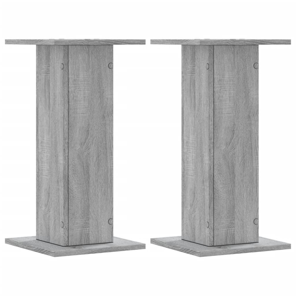 vidaXL Soportes de plantas 2 uds madera gris Sonoma 30x30x60 cm