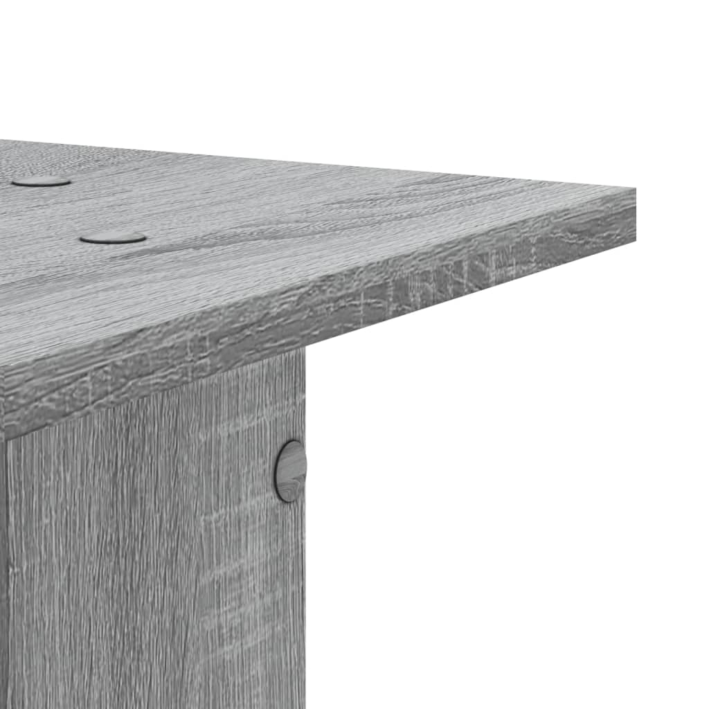 vidaXL Soportes de plantas 2 uds madera gris Sonoma 30x30x60 cm