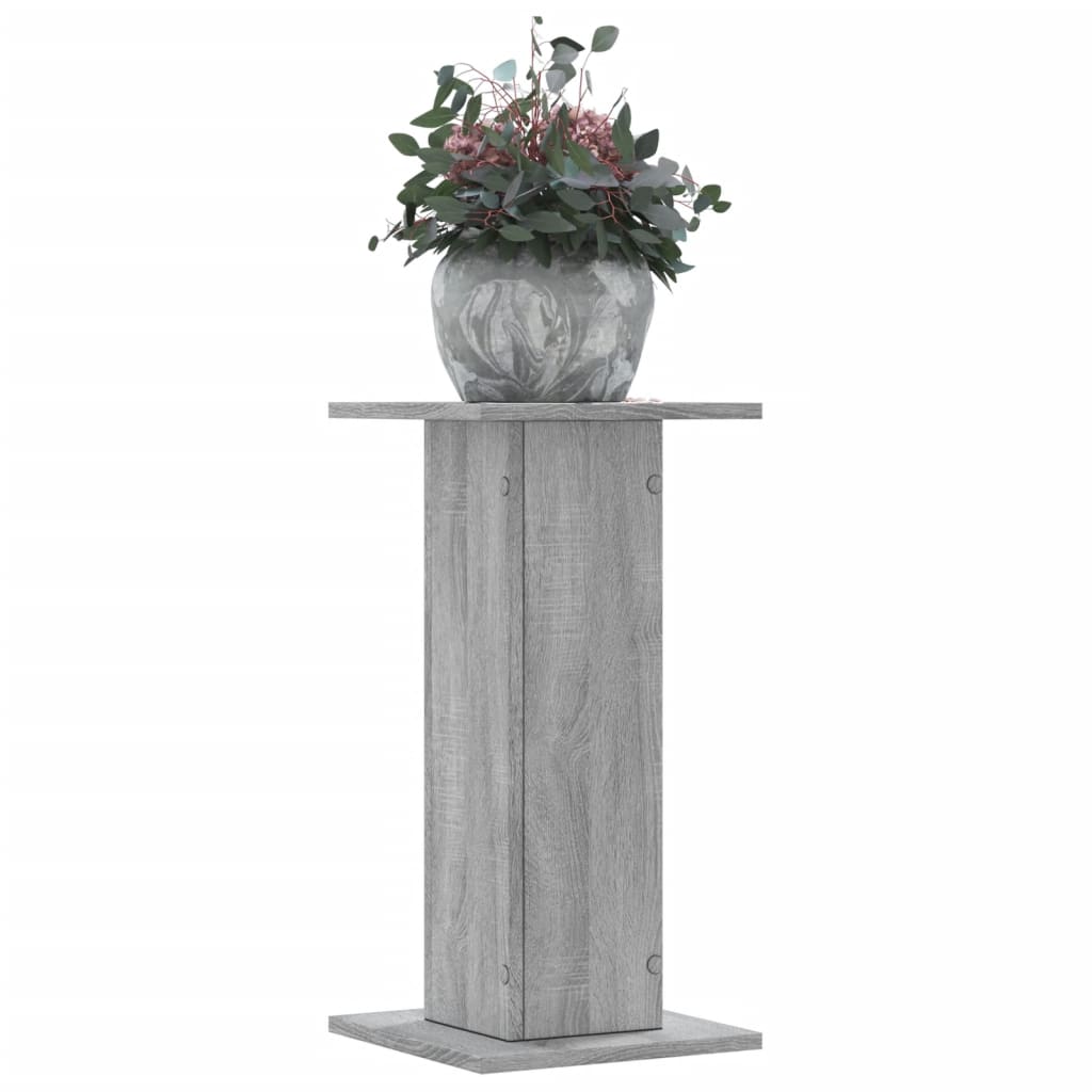 vidaXL Soportes de plantas 2 uds madera gris Sonoma 30x30x60 cm