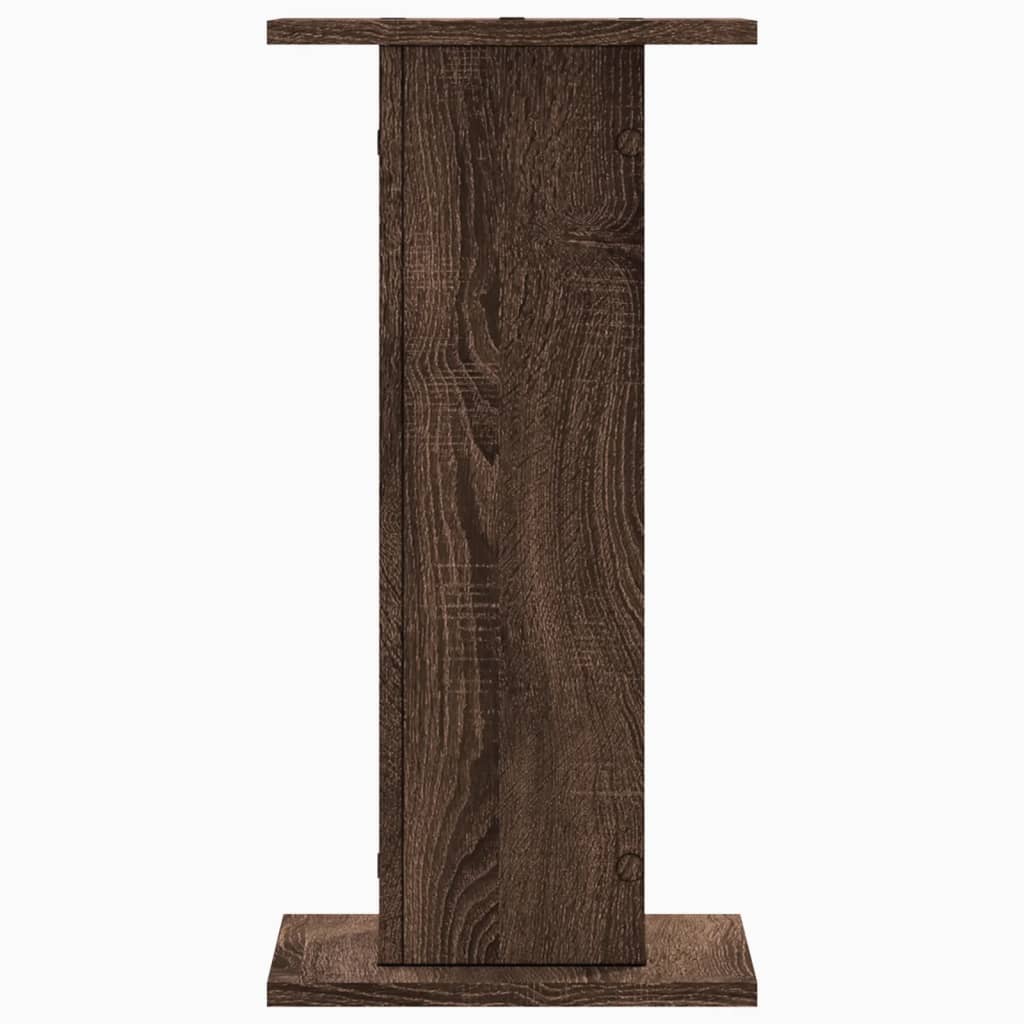 vidaXL Soportes de plantas 2 uds madera marrón roble 30x30x60 cm