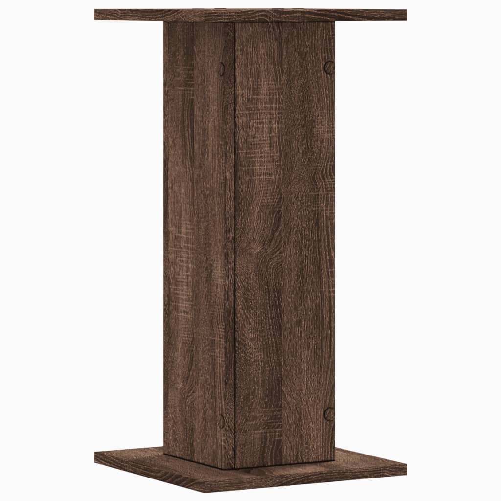 vidaXL Soportes de plantas 2 uds madera marrón roble 30x30x60 cm