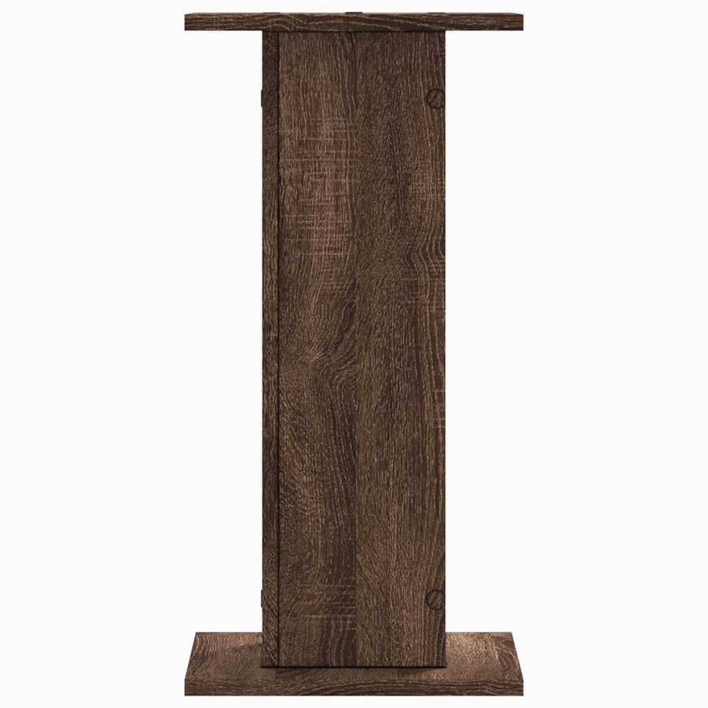 vidaXL Soportes de plantas 2 uds madera marrón roble 30x30x60 cm