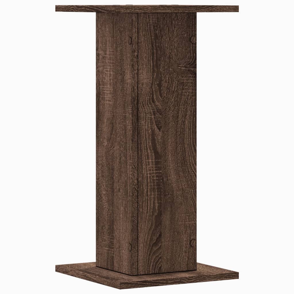 vidaXL Soportes de plantas 2 uds madera marrón roble 30x30x60 cm