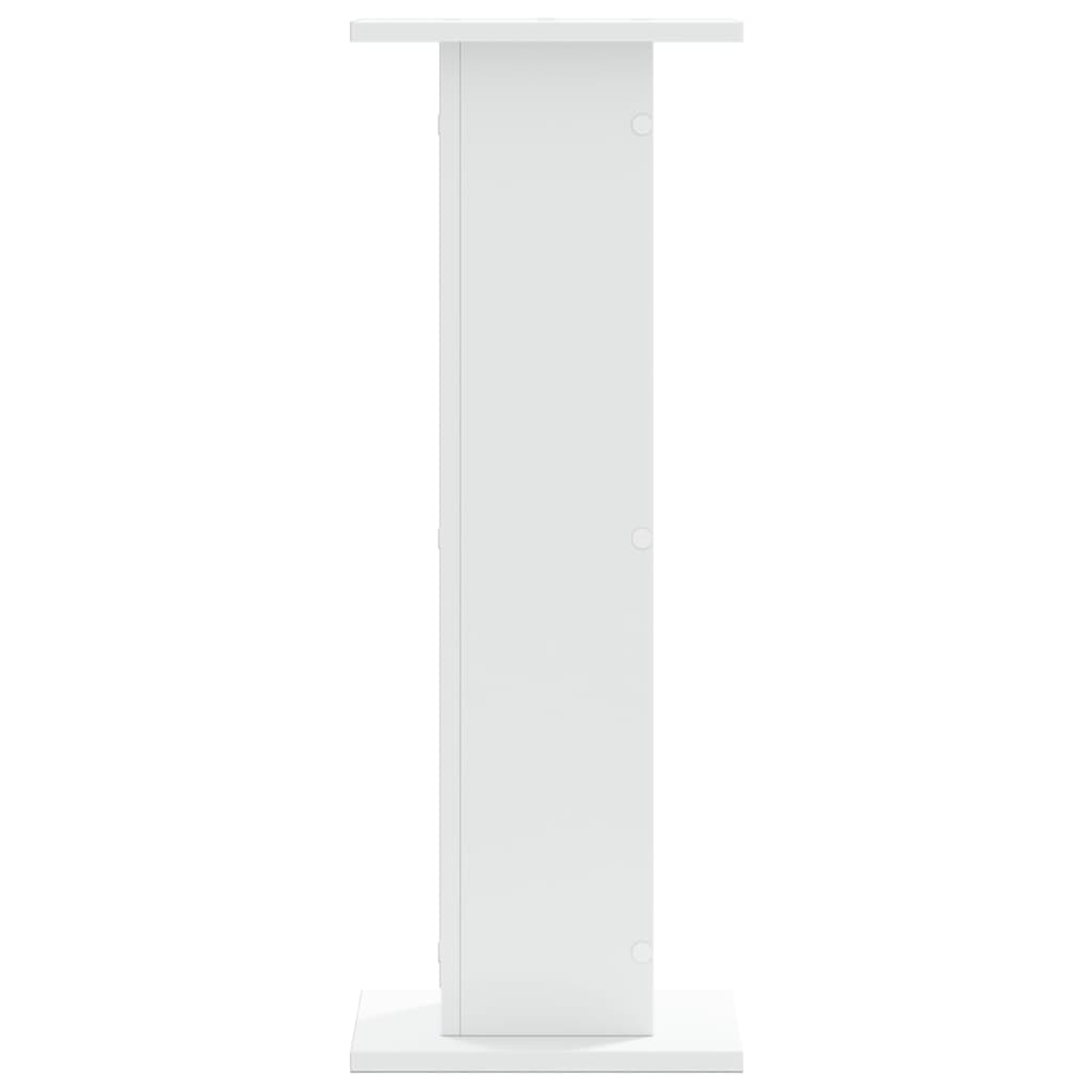 vidaXL Soportes de plantas 2 uds madera ingeniería blanco 30x30x80 cm