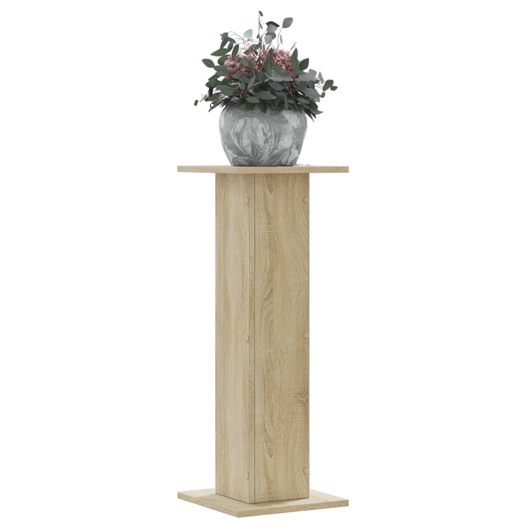 vidaXL Soportes para plantas 2 uds madera roble Sonoma 30x30x80 cm