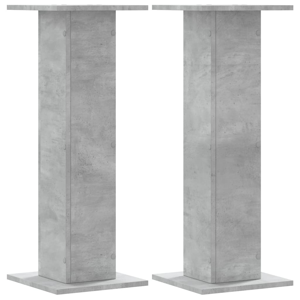 vidaXL Soportes para plantas 2 uds madera gris hormigón 30x30x80 cm