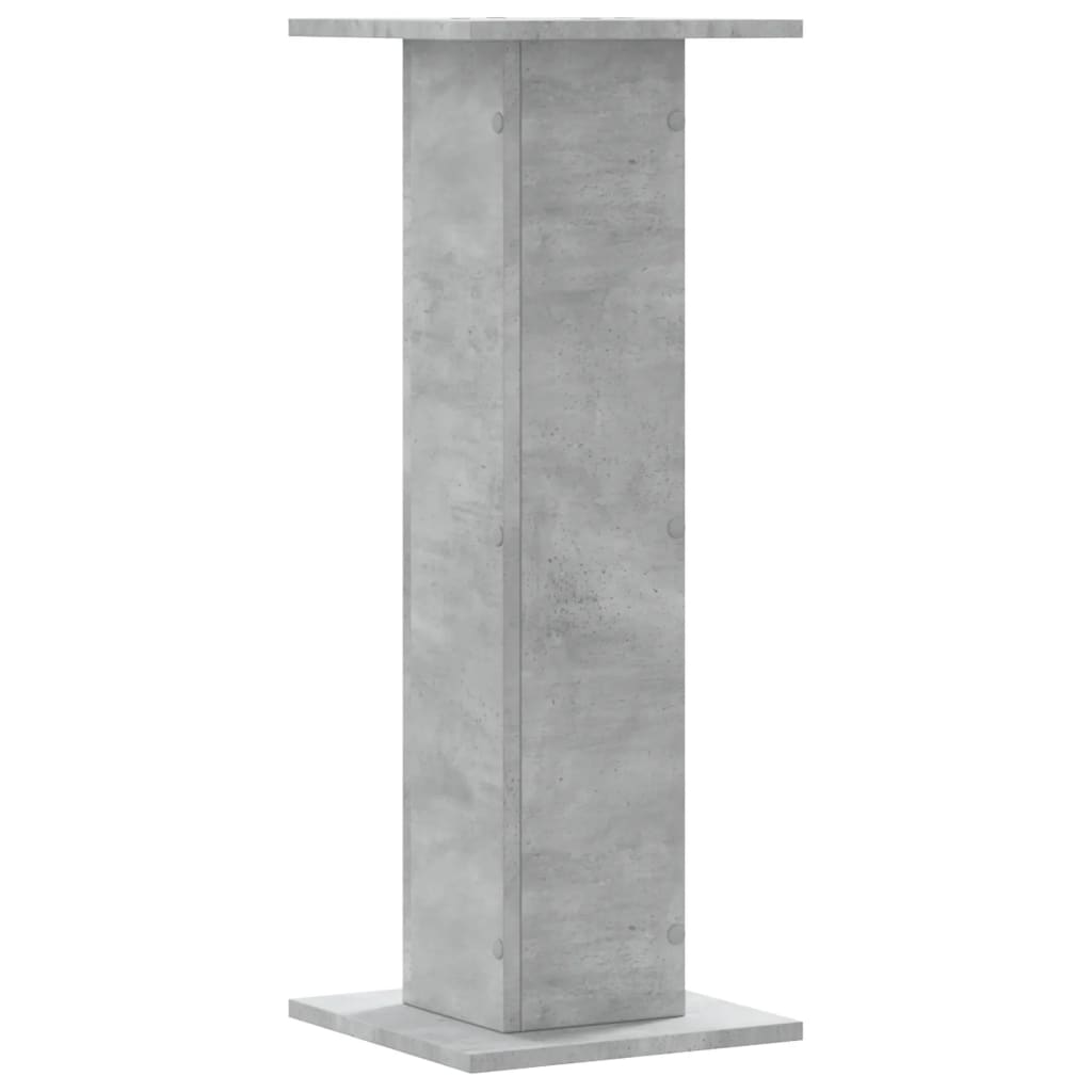 vidaXL Soportes para plantas 2 uds madera gris hormigón 30x30x80 cm