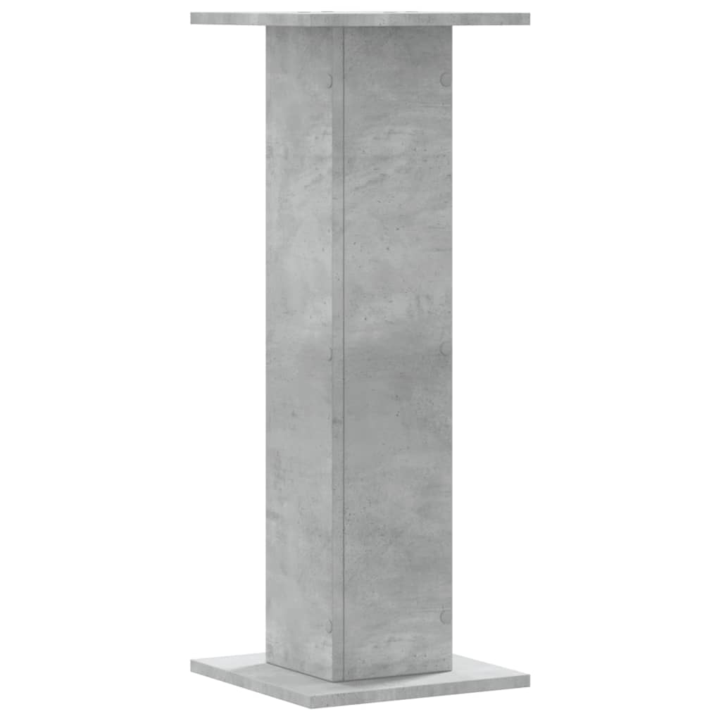 vidaXL Soportes para plantas 2 uds madera gris hormigón 30x30x80 cm