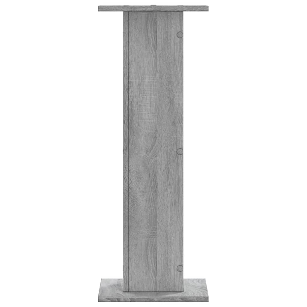 vidaXL Soportes de plantas 2 uds madera gris Sonoma 30x30x80 cm