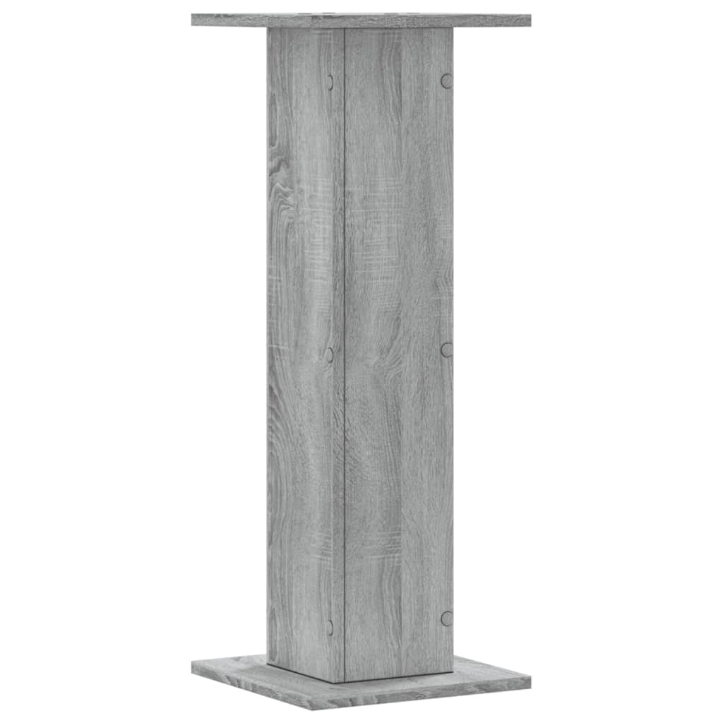 vidaXL Soportes de plantas 2 uds madera gris Sonoma 30x30x80 cm