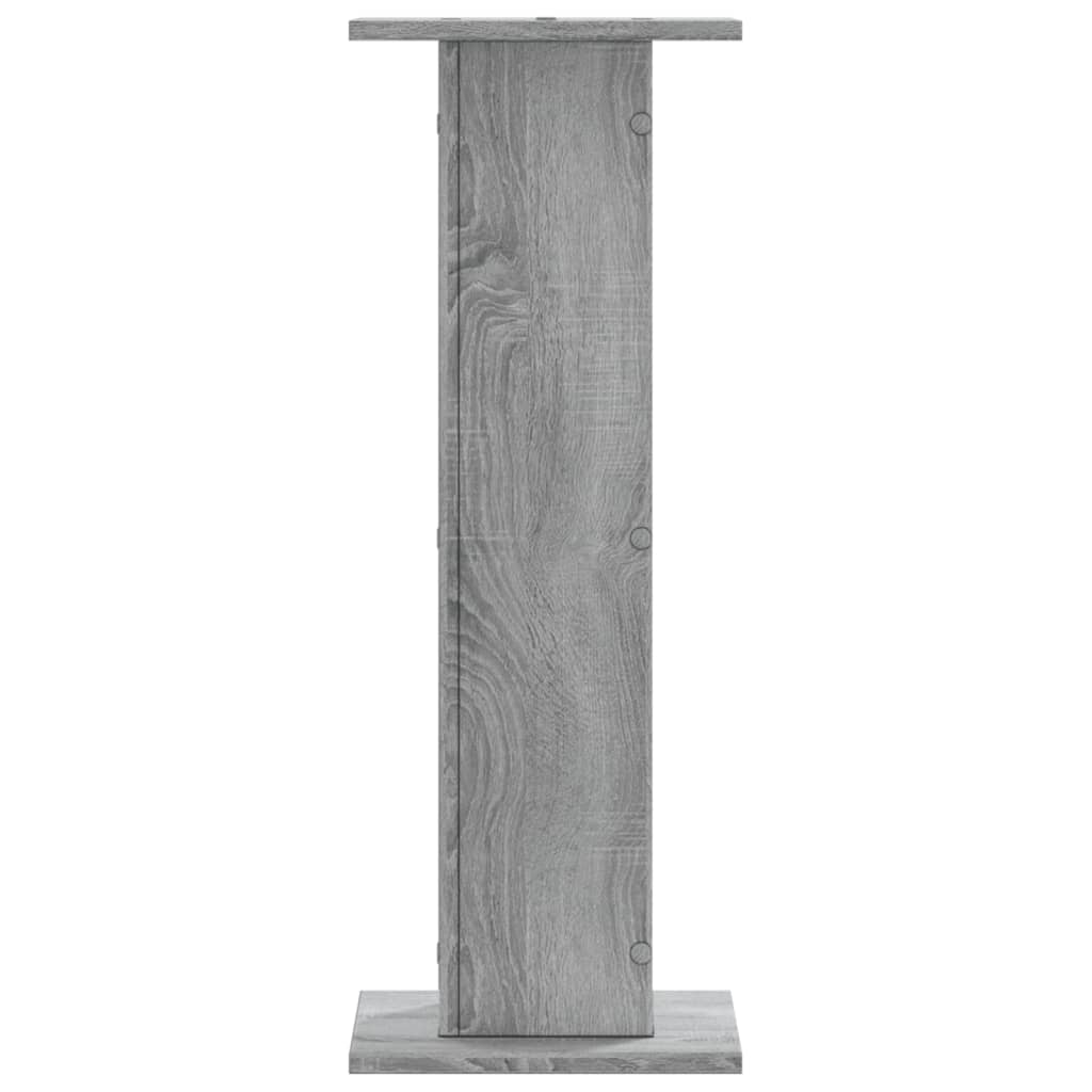 vidaXL Soportes de plantas 2 uds madera gris Sonoma 30x30x80 cm