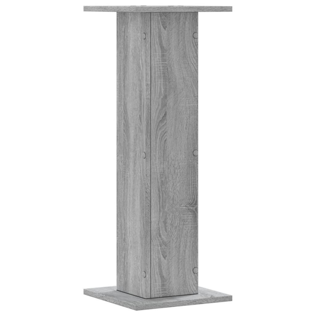 vidaXL Soportes de plantas 2 uds madera gris Sonoma 30x30x80 cm